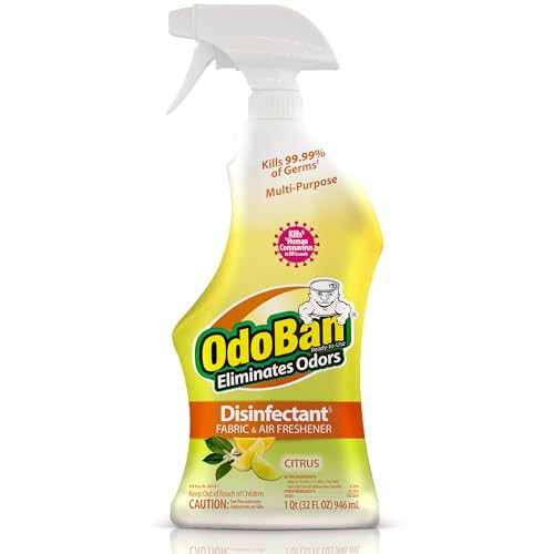 OdoBan Ready-to-Use Disinfectant and Odor Eliminator, Made in the USA, Citrus Scent, 32 Ounce Spray Bottle | Amazon (US)