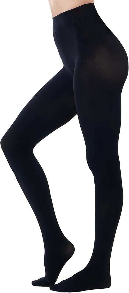 HeyUU Women's 80 Denier Soft Opaque Tights, High Waist Solid Color Footed Pantyhose 20+ Colors | Amazon (US)