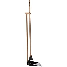 Creative Co-Op Beech Wood Broom & Standing Metal Dust Pan, Natural & Black | Amazon (US)