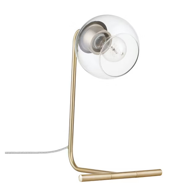 15" Mason Desk Lamp with Glass Shade Matte Brass - Globe Electric | Target