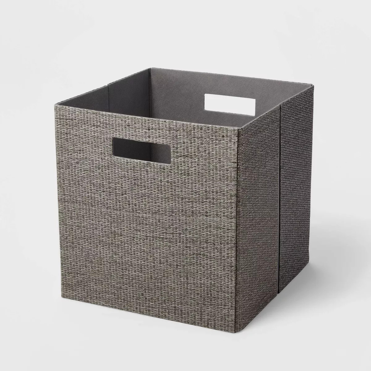 13" x 13" Fabric Bin Woven Texture Dark Gray - Brightroom™: 13 Inch Storage Cube, Decorative St... | Target
