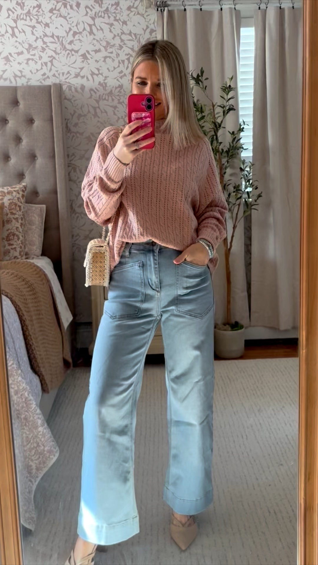 Perfect spring outfit! Why did I say fall? 

Sweater is thin and cozy - Walmart find of the year!!

Jeans wearing size 2 

#LTKSaleAlert #LTKootd #LTKPetite