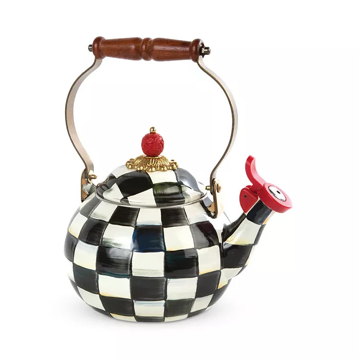 Courtly Check Enamel Whistling Tea Kettle | Bloomingdale's (US)