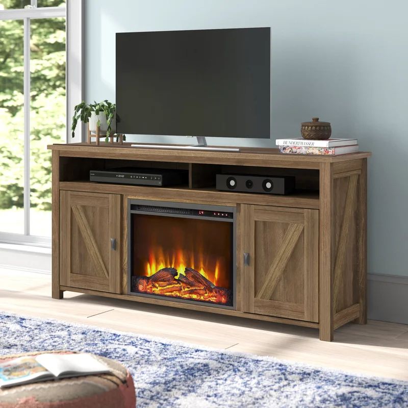 Whittier TV Stand for TVs up to 65" with Fireplace Included | Wayfair North America