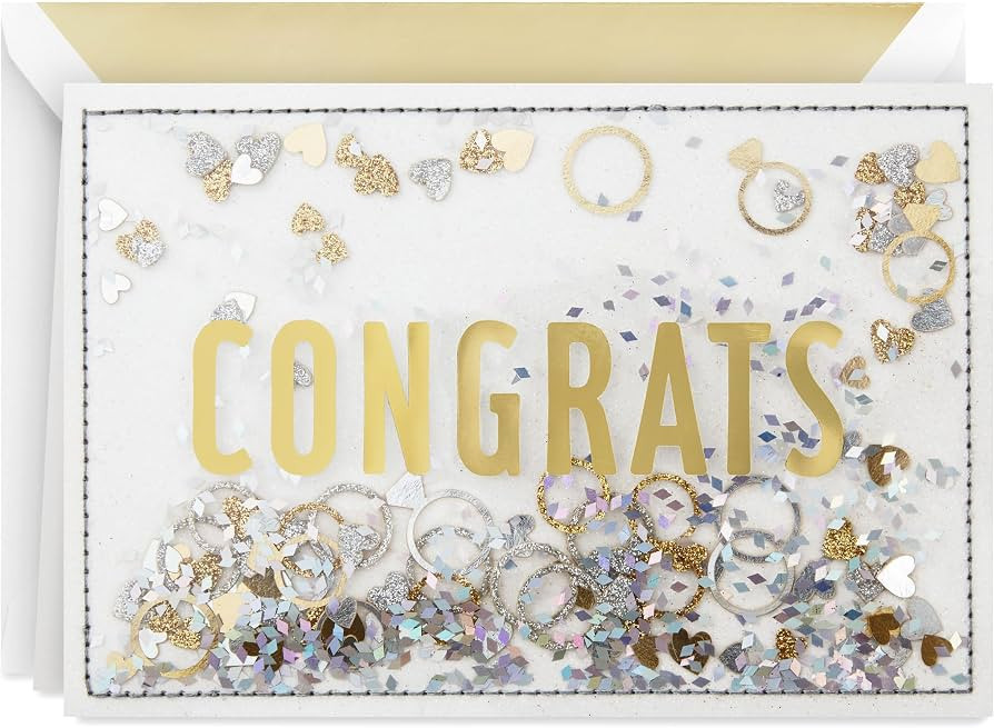 Hallmark Signature Congratulations Engagement Card, Bridal Shower Card, Wedding Card (Congrats Co... | Amazon (US)