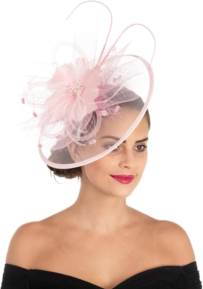 Lucky Leaf Women Girl Fascinators Hair Clip Hairpin Hat Feather Cocktail Wedding Tea Party Hat | Amazon (US)