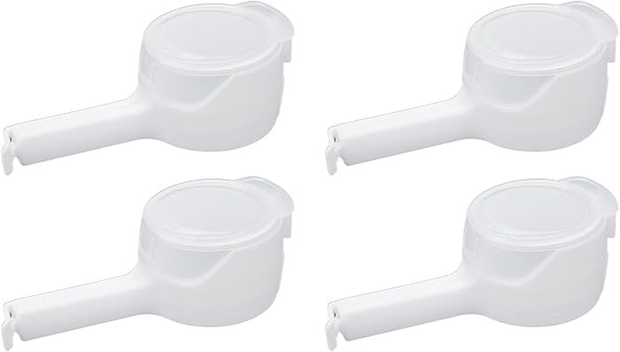 Sscon 4Pcs Food Storage Sealing Clips Plastic Food Bags Clips with Pour Spouts for Snack White | Amazon (US)