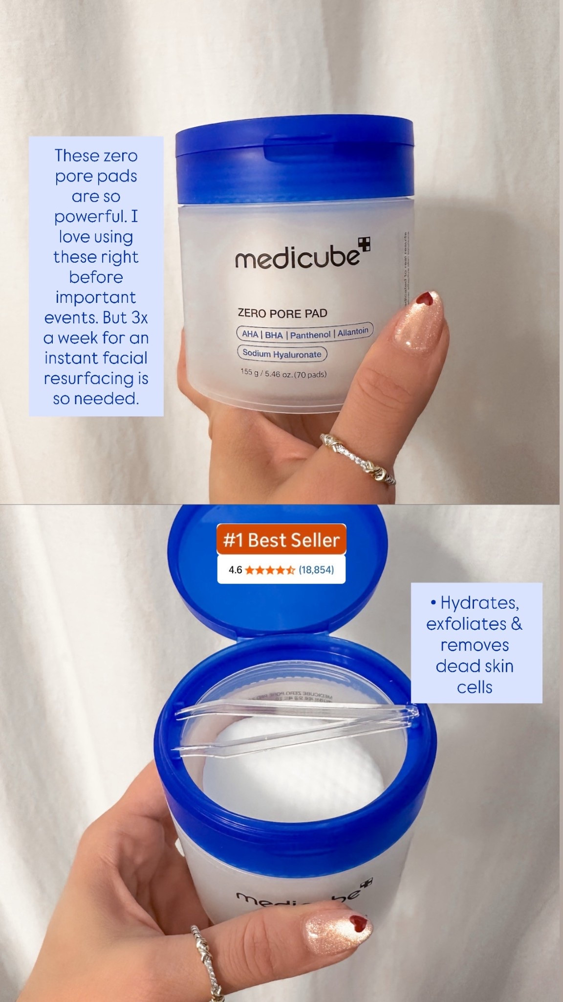 These zero pore pads are so powerful. I love using these right before important events. But 3x a week for an instant facial resurfacing is so needed 💙 

• Hydrates, exfoliates & removes dead skin cells — Dubbed the 2-minute, at-home facial 💖🧖🏻‍♀️


#LTKWorkwear #LTKWedding #LTKHome #LTKBaby #LTKMens #LTKSaleAlert #LTKU #LTKBeauty #LTKBump #LTKOver40 #LTKTravel #LTKSeasonal #LTKKids #LTKMidsize #LTKActive #LTKPetite #LTKTall #LTKdayinmylife #LTKgrwm #LTKootd #LTKfitnessgoals #LTKmomlife #LTKmorningroutine #LTKselfcare #LTKstorytime #LTKfoodie #LTKvlog #LTKSwim #LTKSpringSale