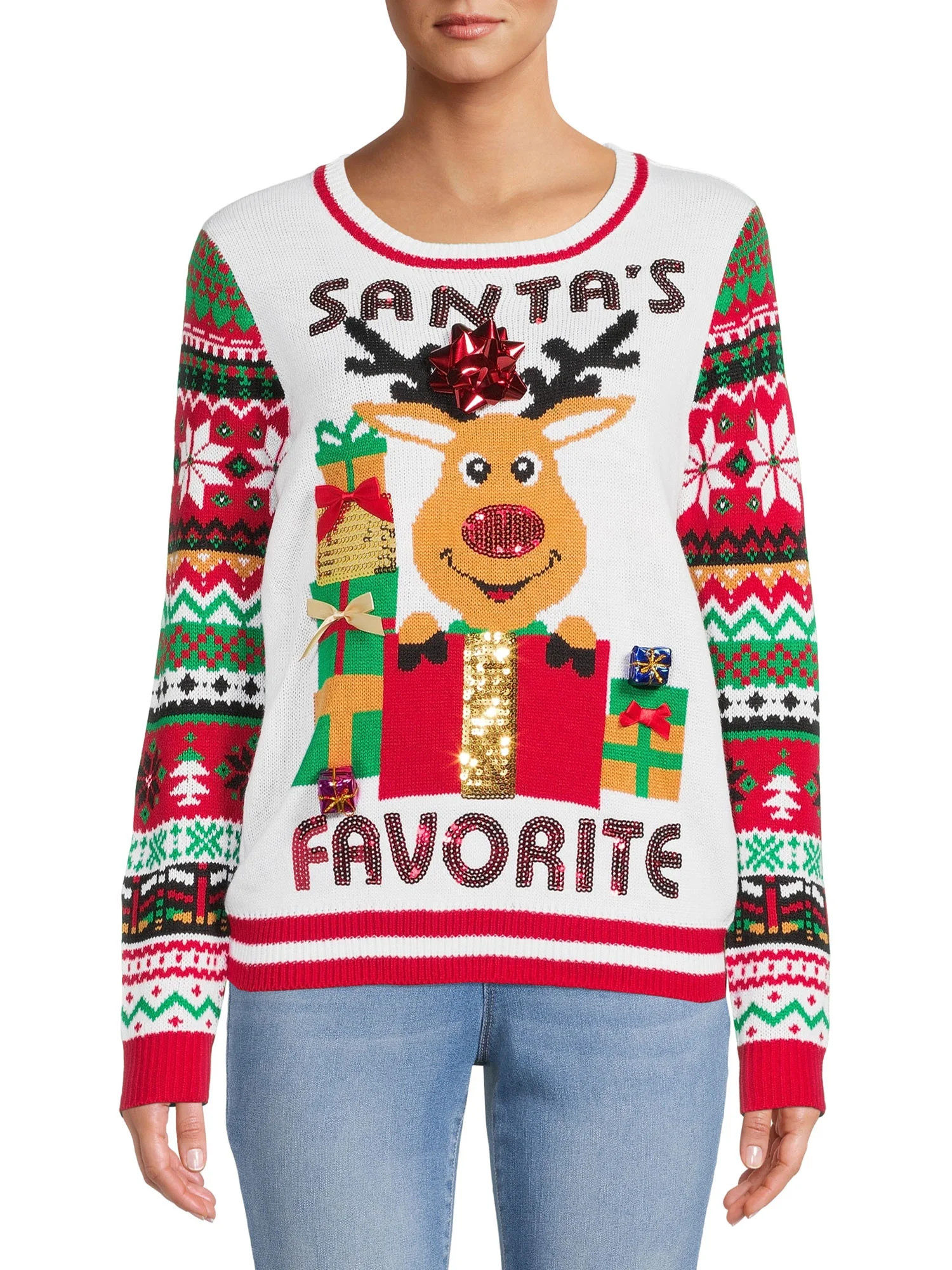 No Boundaries Juniors’ Christmas Sweater | Walmart (US)