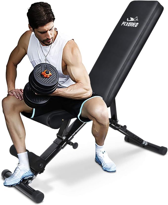 FLYBIRD Weight Bench, Adjustable Strength Training Bench for Full Body Workout with Fast Folding-... | Amazon (US)