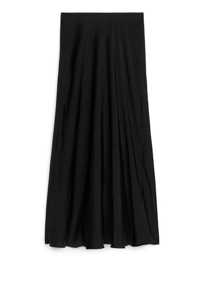 Maxi Satin Skirt – Black – Women – ARKET GB | Arket UK