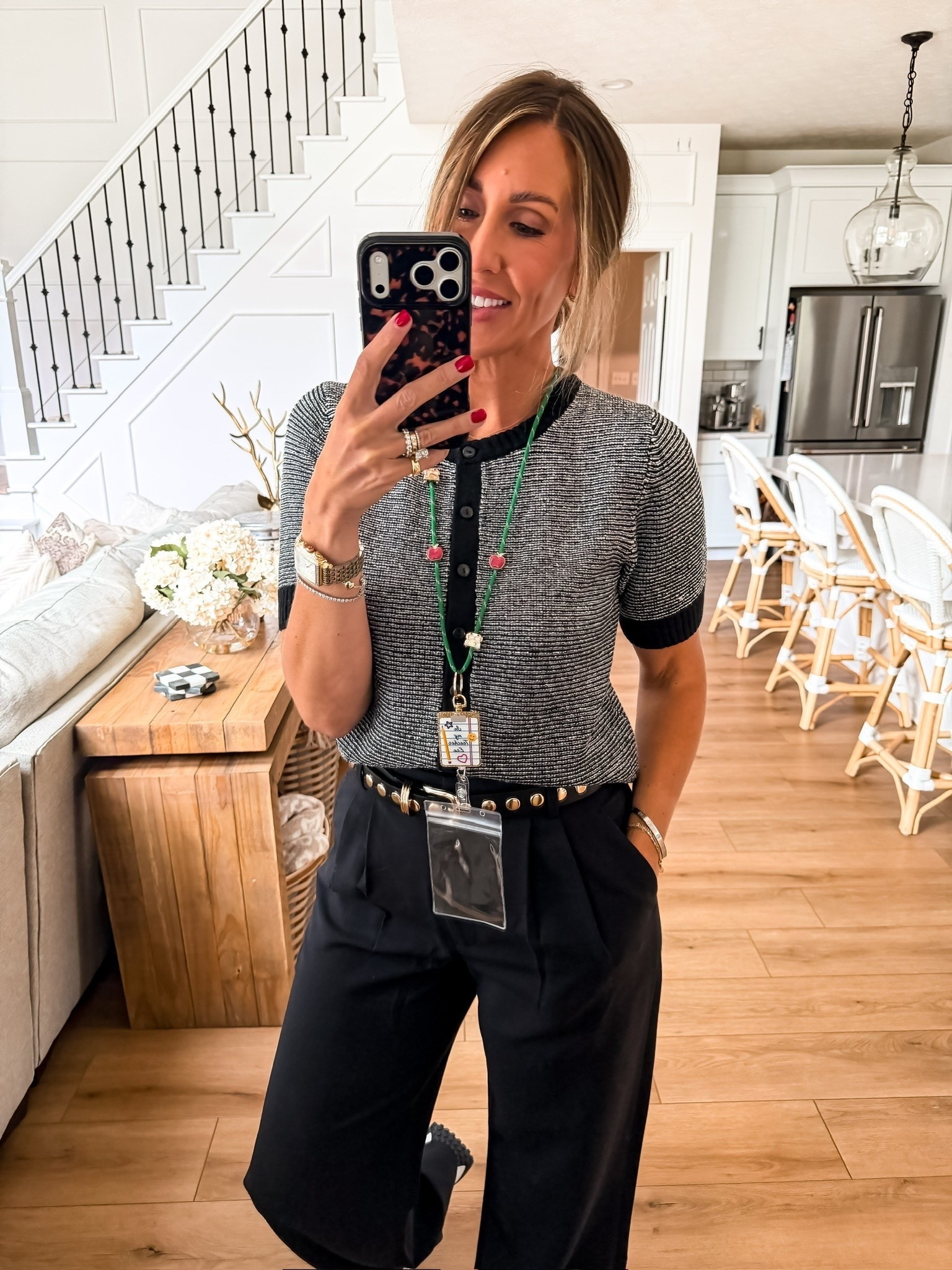 This sweater tee is such an easy way to look put together for work without sacrificing comfort. The lightweight knit, contrast trim, and classic button detail make it perfect with trousers, denim, or skirts all season long.

sweater tee, workwear outfit, office style, teacher outfit, knit top, business casual, fall fashion, elevated basics, everyday style, TheMomInStyle

#LTKootd #LTKSeasonal #LTKWorkwear