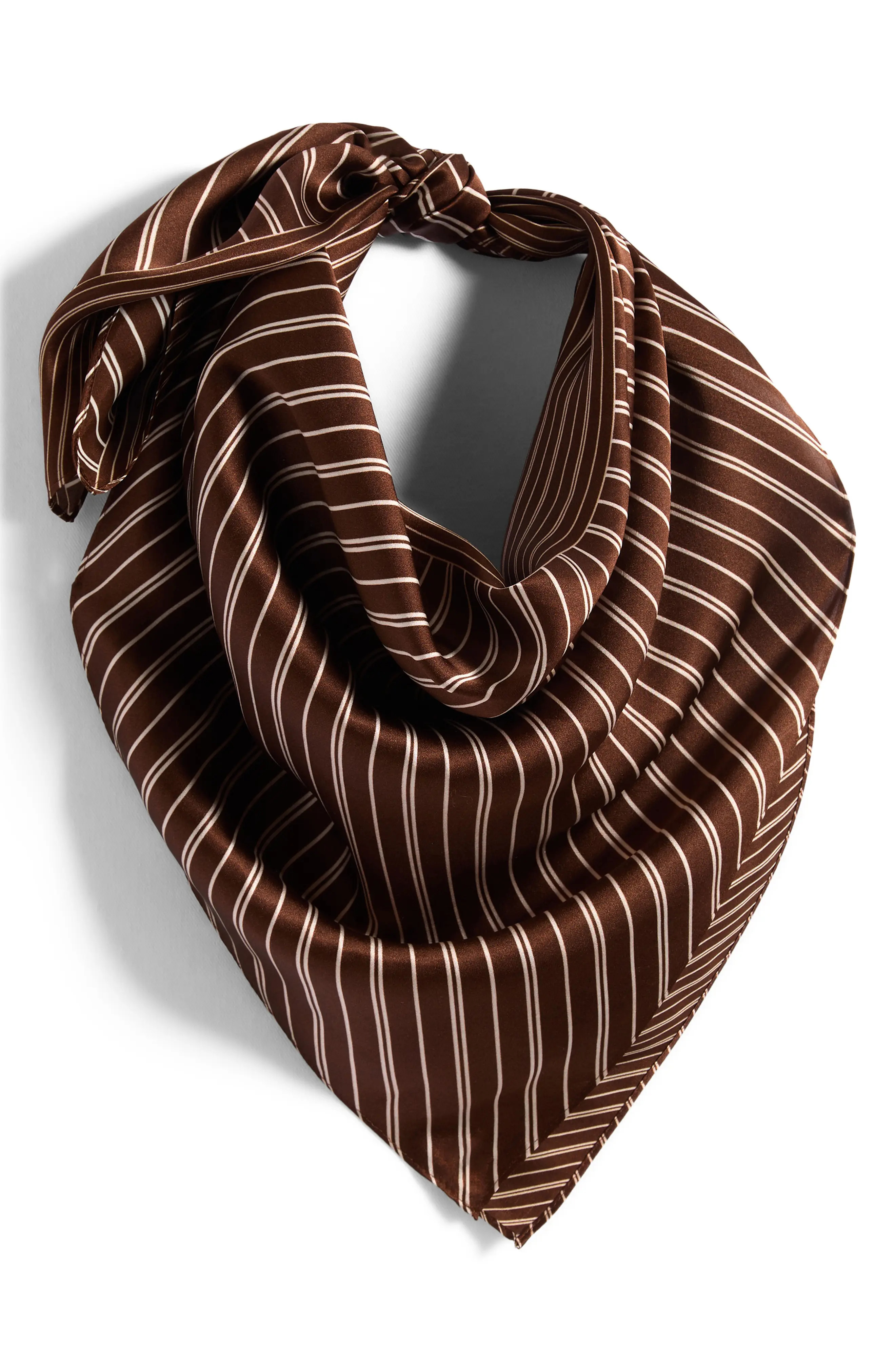 rag & bone Gia Silk Square Scarf in Gold Stripe at Nordstrom | Nordstrom
