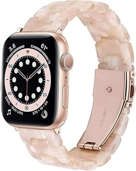 Omter Band Replacement for Apple Watch 49mm 45mm 44mm 42mm 41mm 40mm 38mm Women Men Fashion Resin... | Amazon (US)