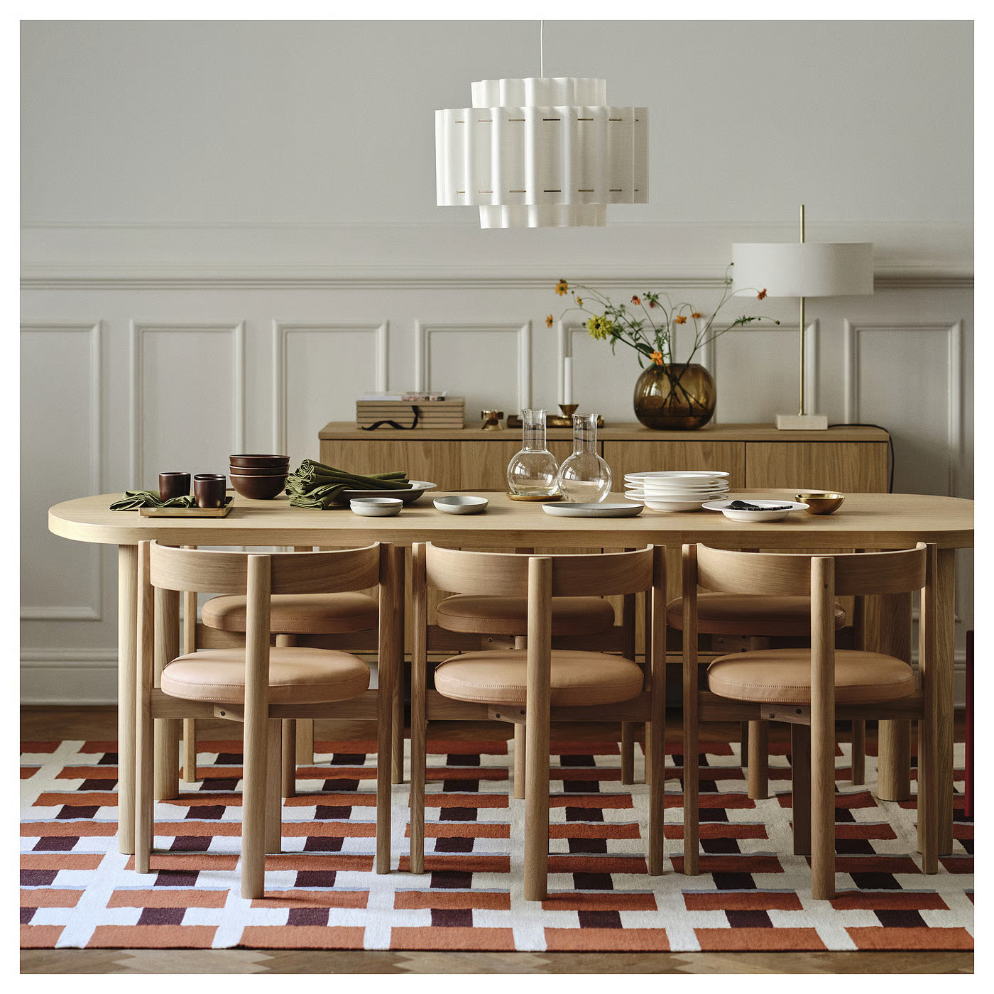 IKEA STOCKHOLM 2025 table, oak veneer/oak veneer, 90 1/2x35 3/8 | IKEA US