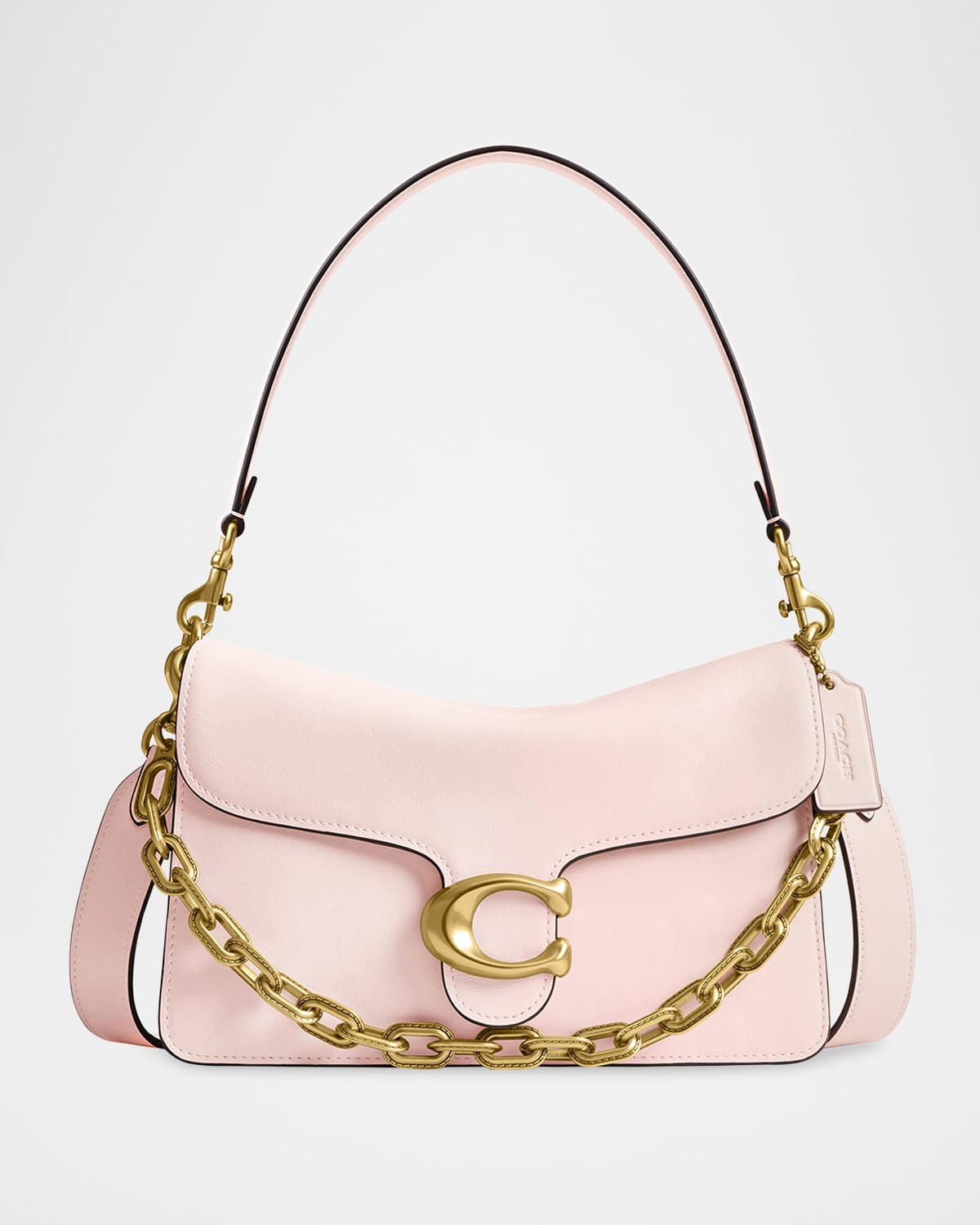 Tabby Grain Leather Shoulder Bag with Chain | Neiman Marcus