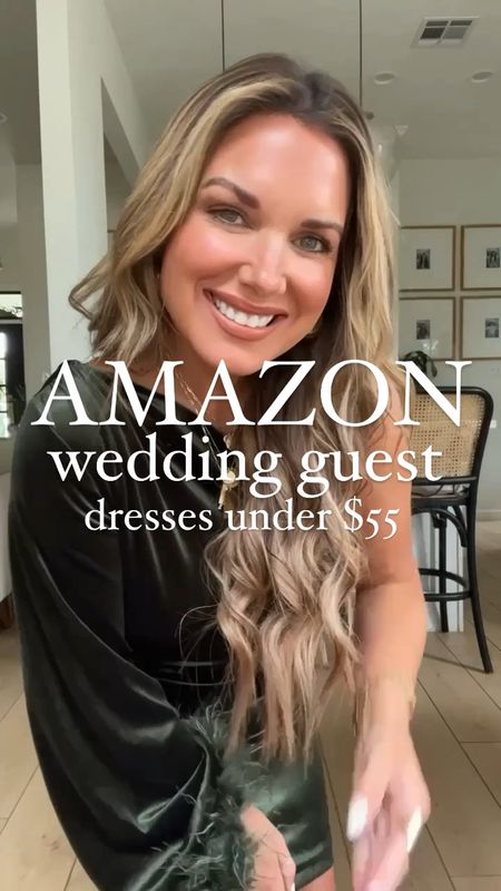 Rounded up my Amazon wedding guest dress options for those fall/winter weddings~ these are comfortable + under $55!! 
My top favorites are the #1 and #2!! 
Wearing size medium in all of them. 
The brown velvet dress is a little snug so could have sized up to a large. 

#weddingguestdress #amazonstyle #winterdress #weddingdressinspo #amazondresses #size8 #over40style 

#LTKSeasonal #LTKHoliday #LTKover40