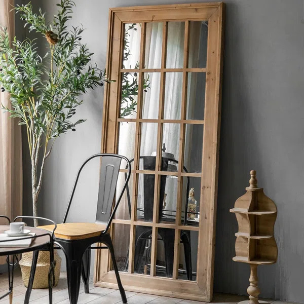 Rectangle Wood Floor Mirror | Wayfair North America