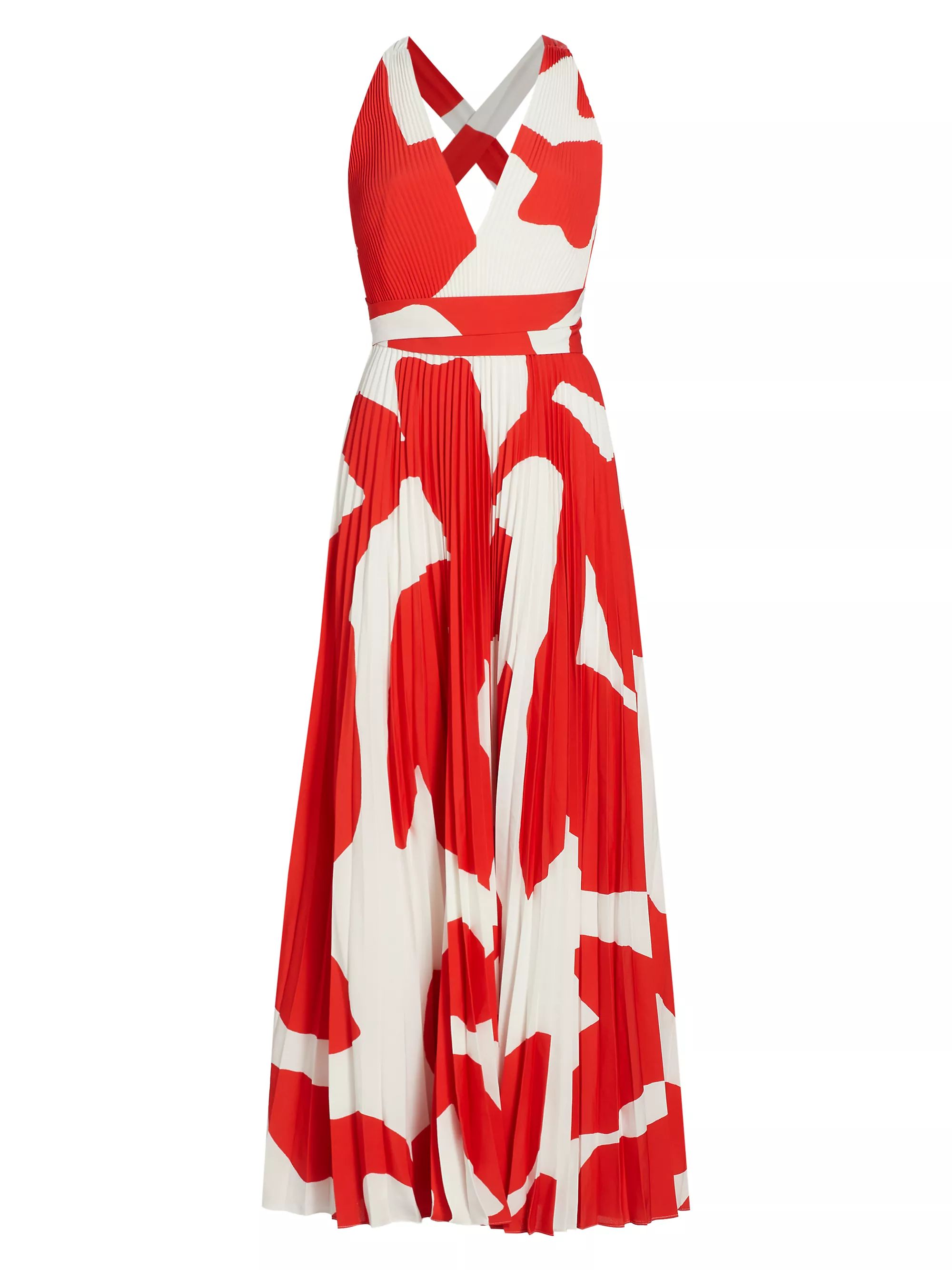 Oria Grand Foliage Pleated Maxi-Dress | Saks Fifth Avenue