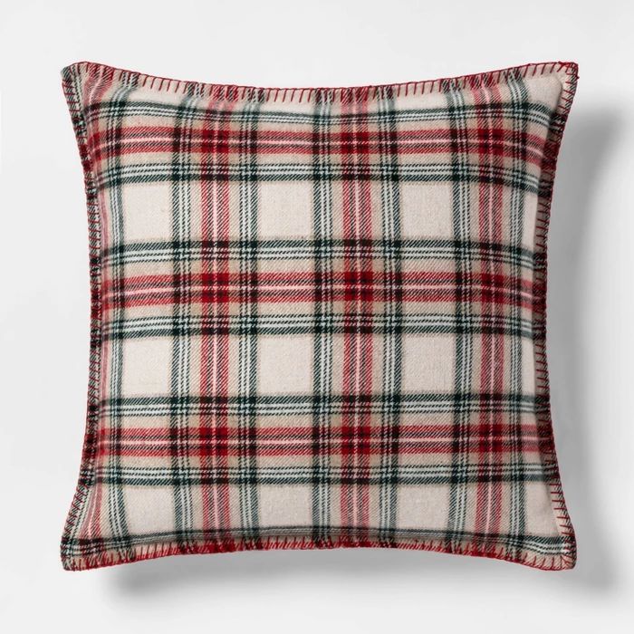 Woven Plaid Square Throw Pillow - Threshold™ | Target