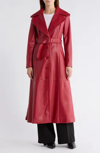 Hutch Reed Faux Leather Coat in Red at Nordstrom Rack, Size Small | Nordstrom Rack