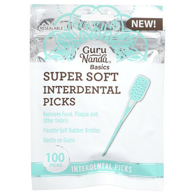 GuruNanda, Basics, Super Soft Interdental Picks, 100 Picks | iHerb