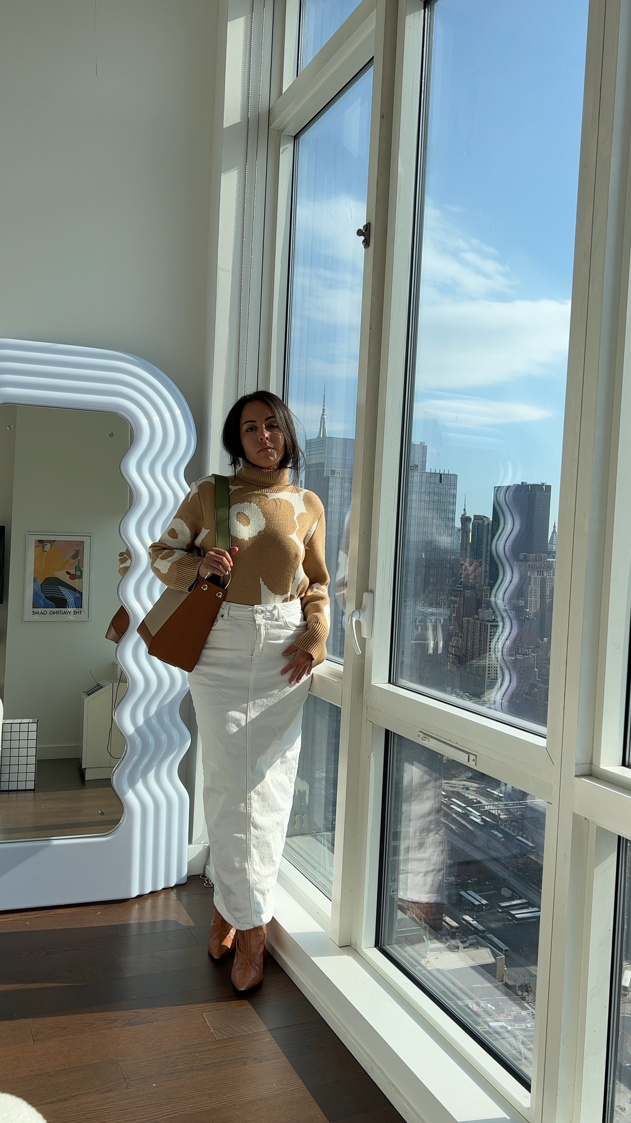 Super cute Fall neutral outfit inspiration! 
- beige sweater
- neutrals
Maxi denim skirt
White maxi denim pencil skirt
Caramel boots 
Prints 

#LTKstyletip