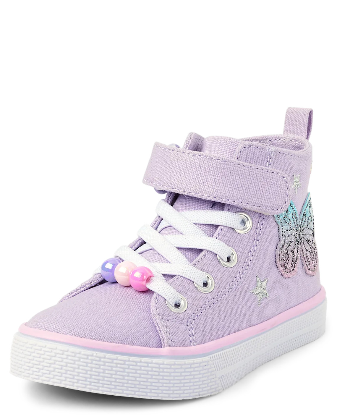 Toddler Girls Holographic Butterfly High Top Sneakers - purple | The Children's Place