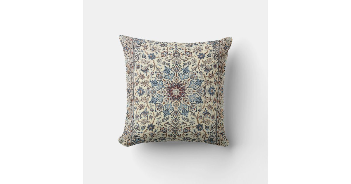 Persia Dusty Blue Gray Grey Accent Throw Pillow | Zazzle | Zazzle