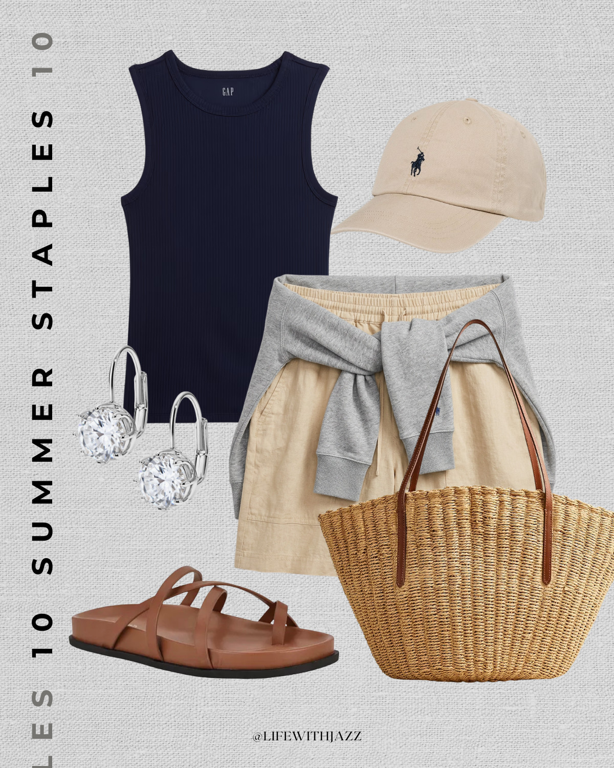 casual chic summer outfit

Tank top / pull on linen shorts / polo Ralph Lauren hat / strappy brown sandals / straw tote bag / silver earrings / weekend outfit / park outfit

#LTKootd