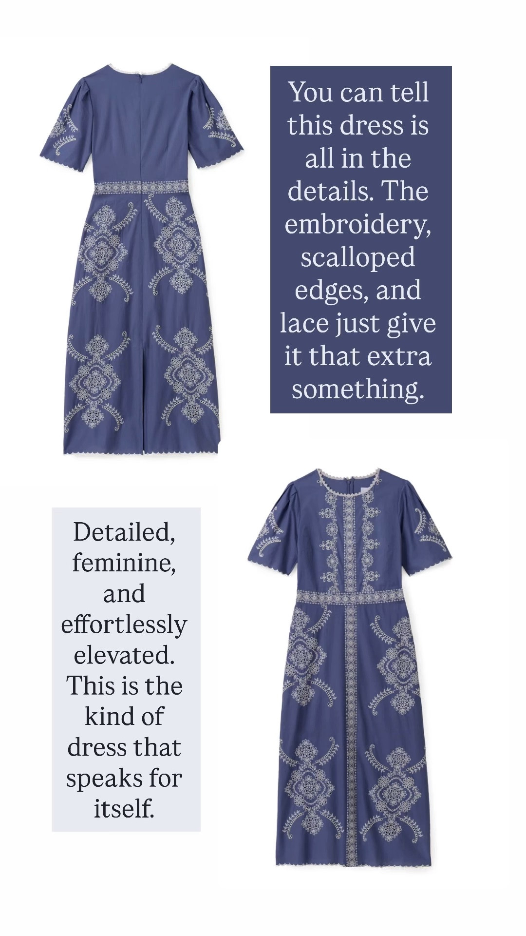 Eelevated summer dress with detailed embroidery for weddings, brunch, and parties.

#LTKootd #LTKOver40 #LTKSeasonal