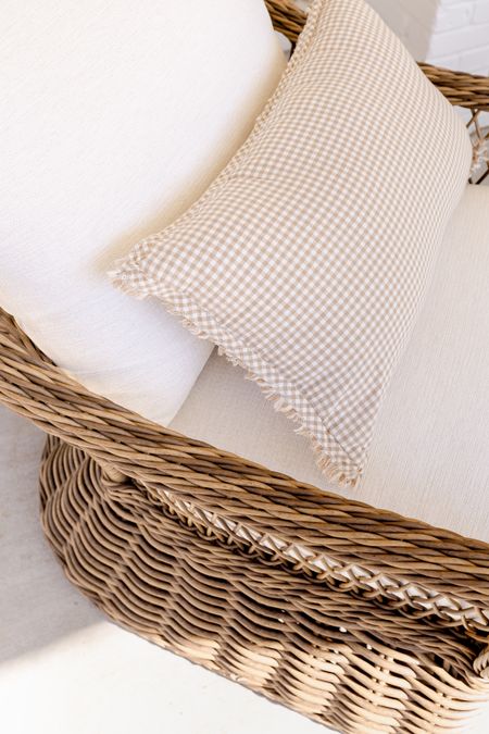 Love a subtle pattern in a pillow to add a little texture to your neutral palette  
Patio furniture outdoor pillow

#LTKSeasonal #LTKhome