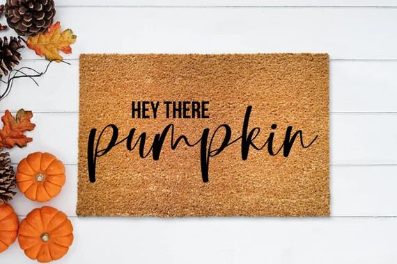 Hey There Pumpkin Doormat Fall Welcome Mat Fall Decor Funny | Etsy | Etsy (US)