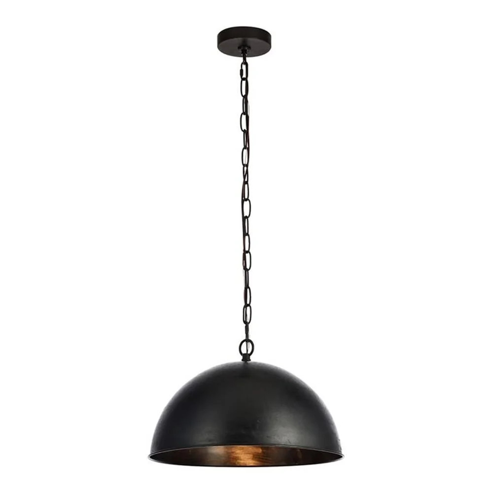 Maklaine Modern 1 - Light Transitional Metal Pendant in Black | Walmart (US)