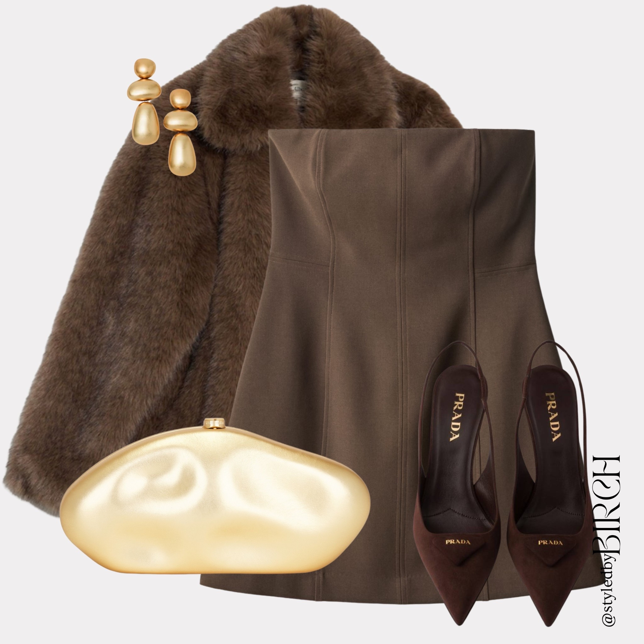 Time to get out the fur jackets 🤎

 Faux fur coat, Strapless structured mini dress, Sculptural gold statement earrings, Gold metallic clutch bag, Pointed toe slingback heels

#LTKdatenight #LTKfestive #LTKpartywear