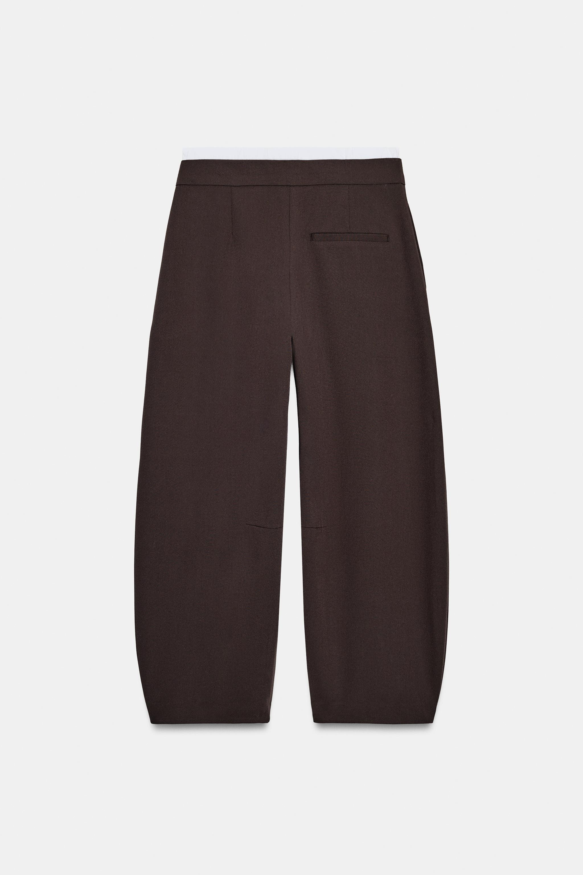 DOUBLE WAIST BARREL PANTS | Zara US