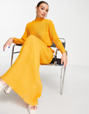 ASOS DESIGN high neck chiffon plisse maxi dress | ASOS | ASOS (Global)