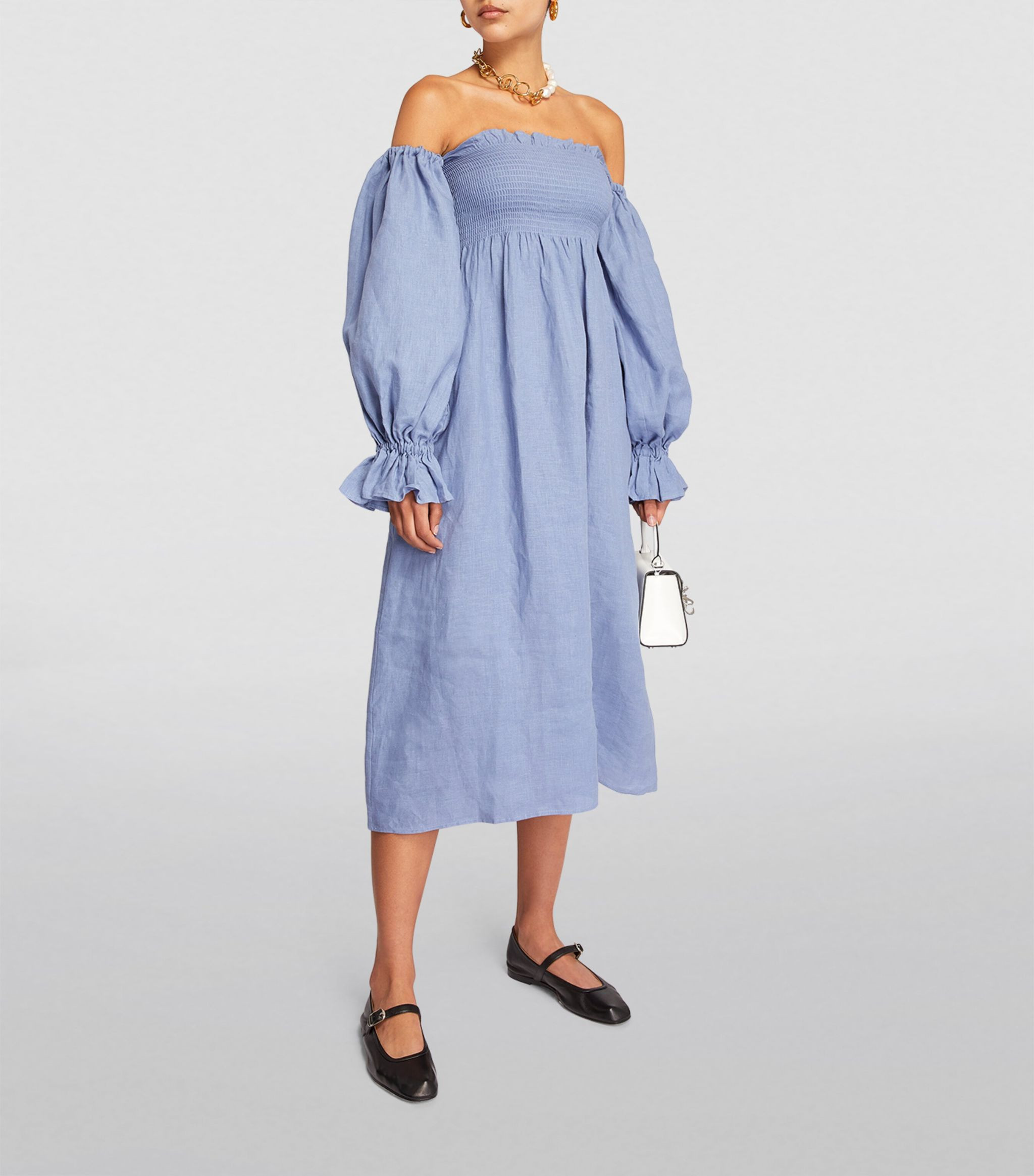 Off-The-Shoulder Atlanta Midi Dress | Harrods