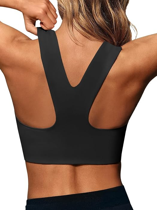 Aoysky Womens Buttery Soft Square Neck Sports Bras Workout Crop Tops | Amazon (US)