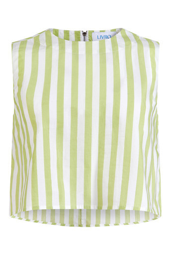 Livro Crop Top, Lime Stripes | Monkee's of Mount Pleasant