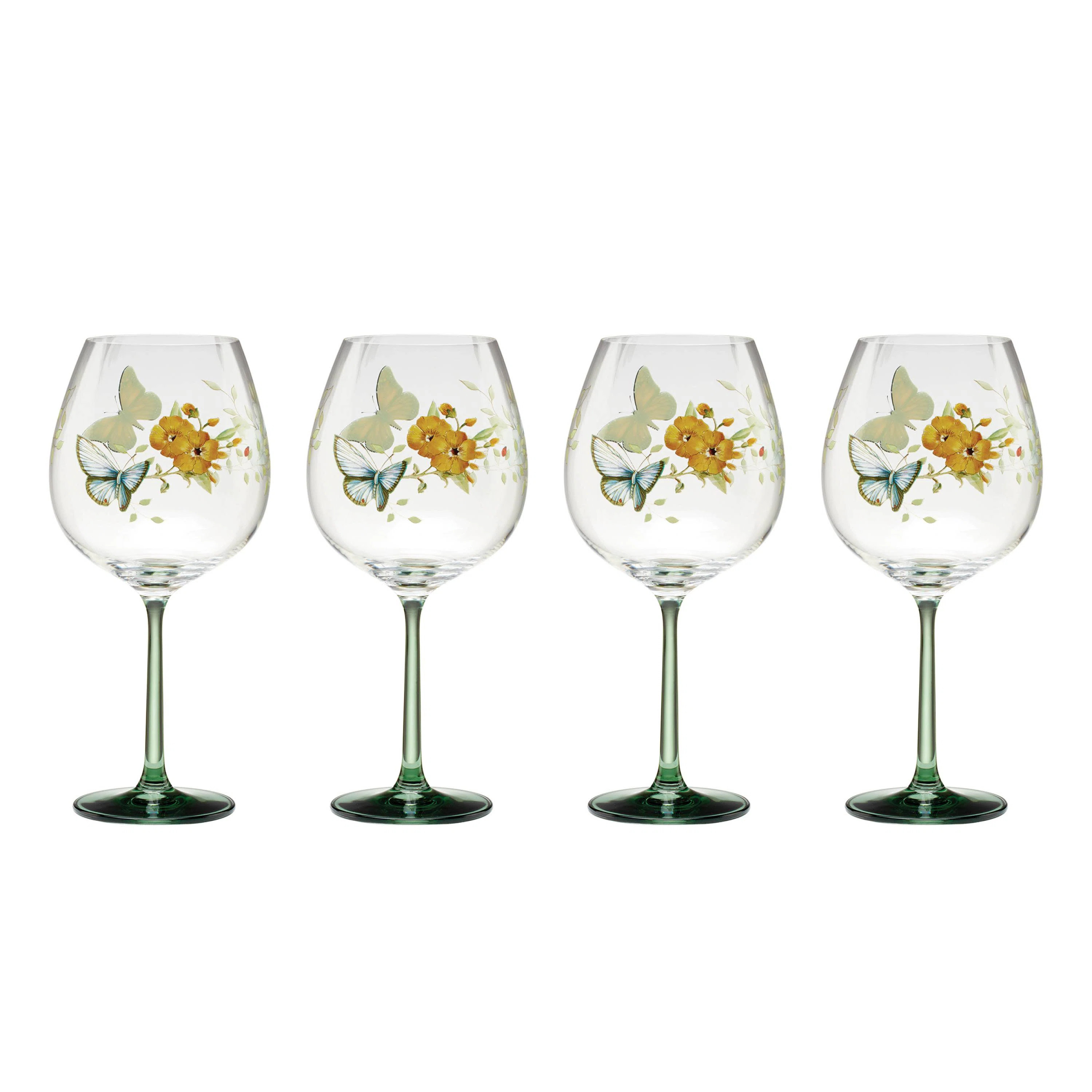 Lenox Butterfly Meadow Balloon Wine Glasses, Set Of 4 | Wayfair | Wayfair North America