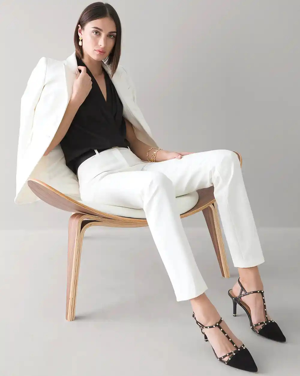 WHBM® Elle Slim Trouser Comfort Stretch Pant | White House Black Market