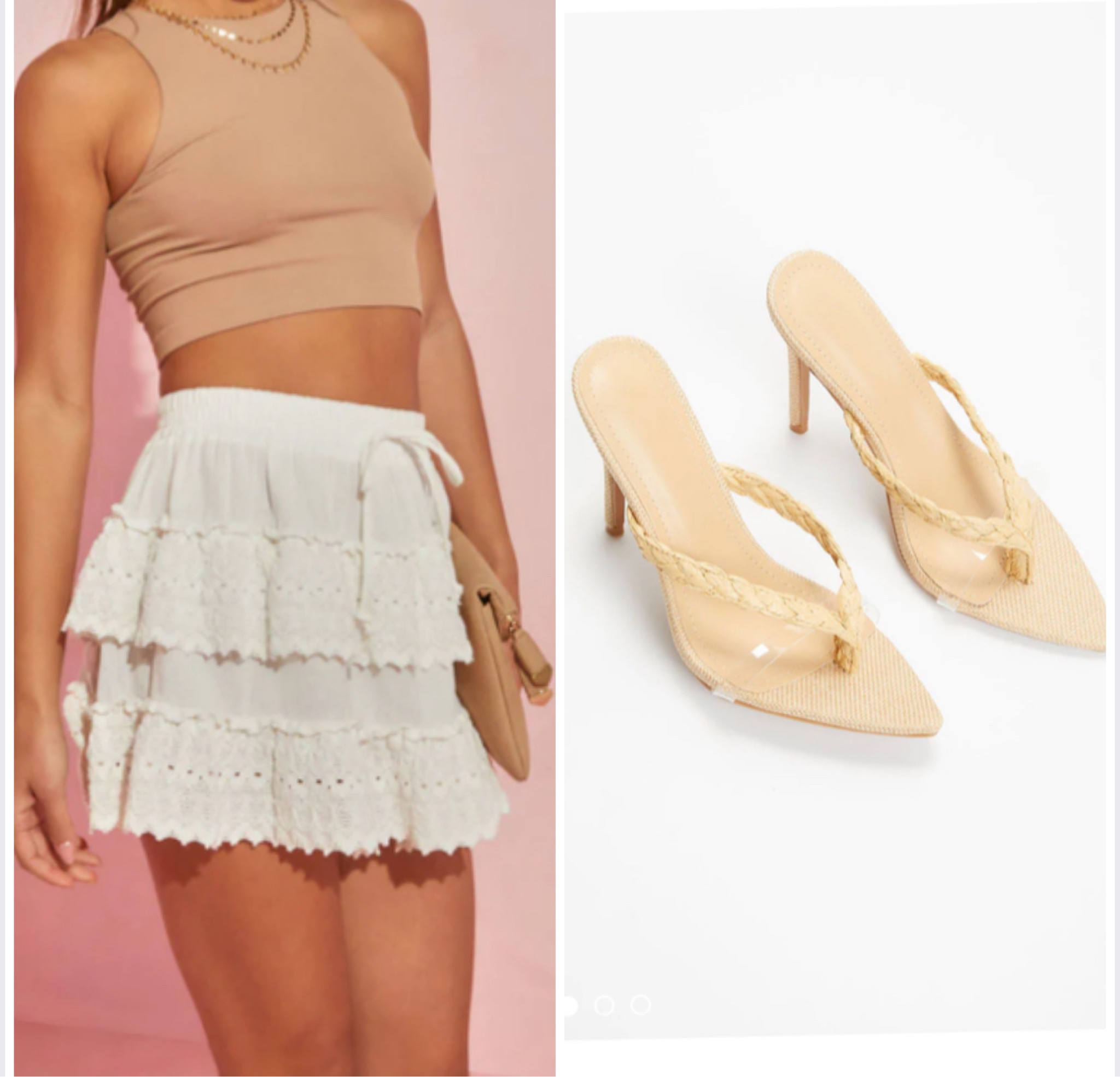 Vici summer outfit | summer outfit | heeled sandals | natural sandals | white crochet skirt 

#LTKfindsunder50 #LTKsalealert #LTKSeasonal