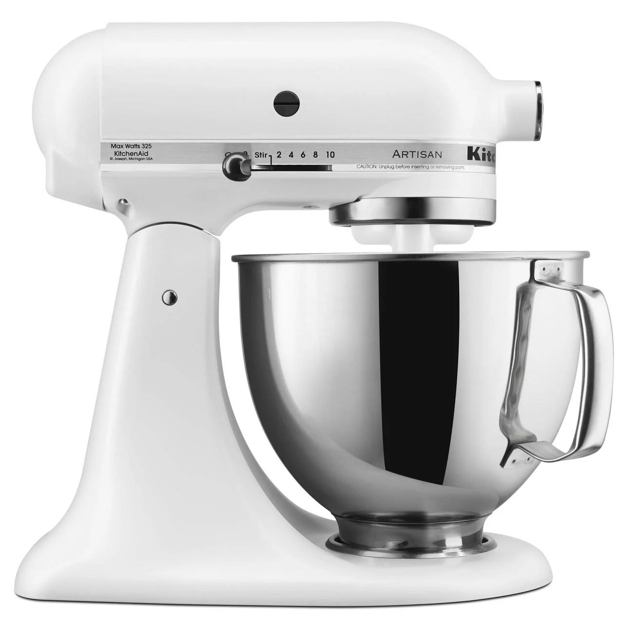 KitchenAid Artisan Series 5-Quart Tilt-Head Stand Mixer, Matte White, KSM150PS | Walmart (US)