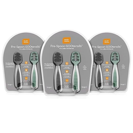 NumNum GOOtensils 3-Pack | Baby Spoon Set (First Stage + Second Stage) | BPA Free Silicone Self F... | Amazon (US)