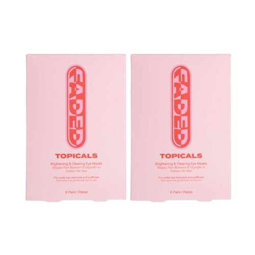 Topicals Faded Brightening Under Eye Masks | Patches to Depuff, Hydrate, Brighten and Cool | Reduce Dark Circles and Fine Lines | Contains Kojic Acid, Caffeine and Niacinamide (2 Sets of 6, 2 Pack) | Amazon (US)