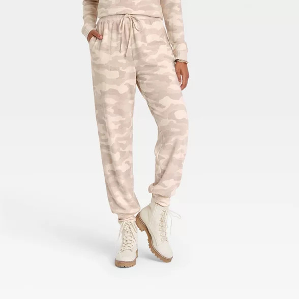 Women's Jogger Pants - Knox Rose™ Beige Camo Print | Target