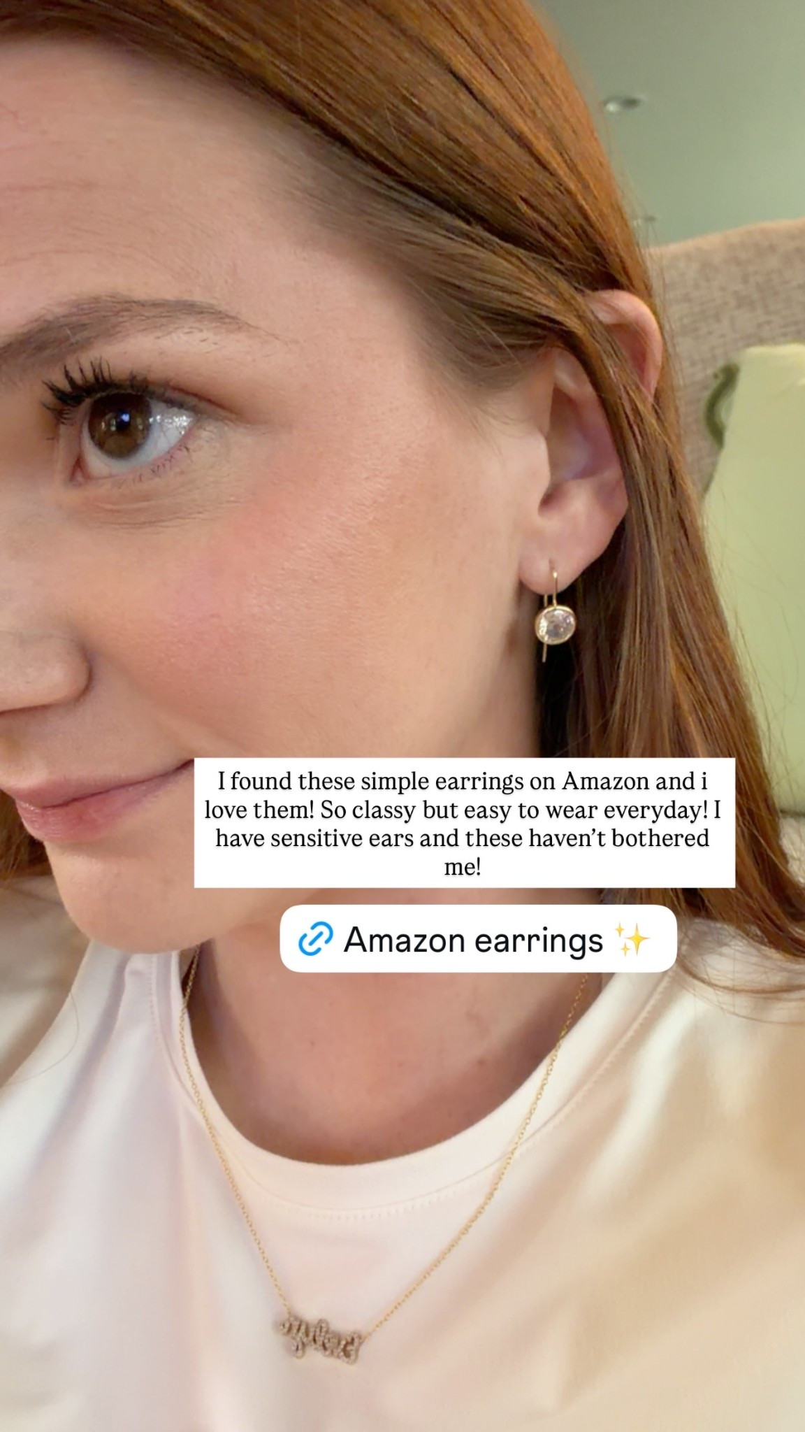 I found these simple earrings on Amazon and i love them! So classy but easy to wear everyday! I have sensitive ears and these haven’t bothered me!