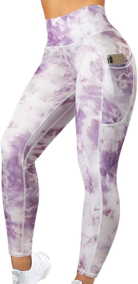 RUUHEE Women V Cross Waist Reflective High Waisted Crossover Leggings with Pockets Yoga Pants | Amazon (US)