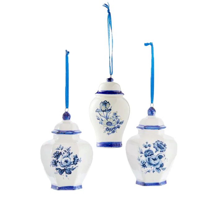 Blue & White Temple Jar Ornament Set | Caitlin Wilson Design